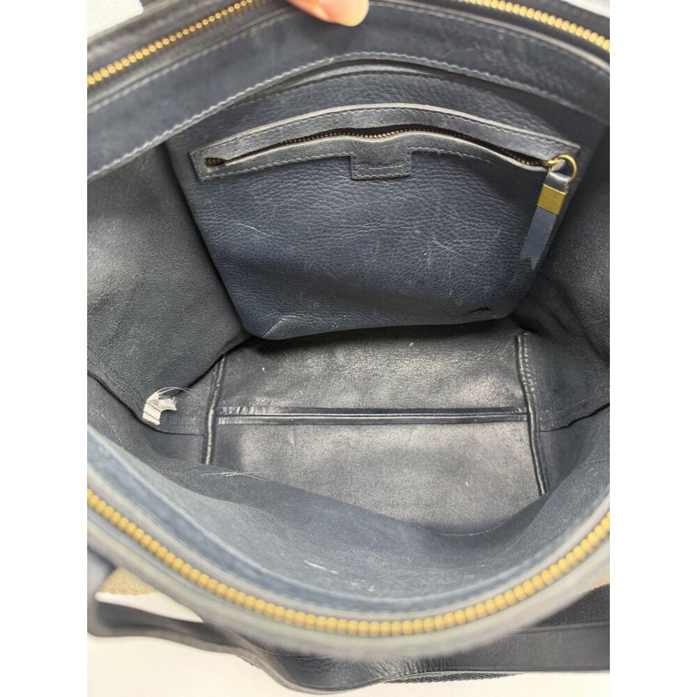 Madewell Zip-Top Medium Transport Tote Leather Crossbody Bag Black AS IS - Picture 6 of 10